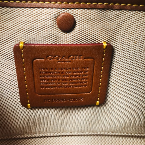 Authentic Brand New Coach Rogue 25 C5575 In Colorblock Brass/Papaya Multi - Picture 10 of 15